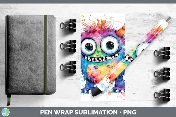 GorgeousWatercolor Splash Toy Pen Wrap design.