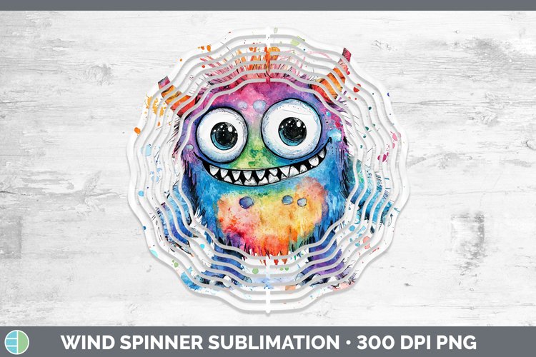 GorgeousWatercolor Splash Toy Wind Spinner design.