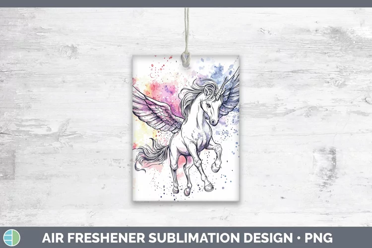 Watercolor Splash Toy Pegasus Air Freshener Sublimation Car