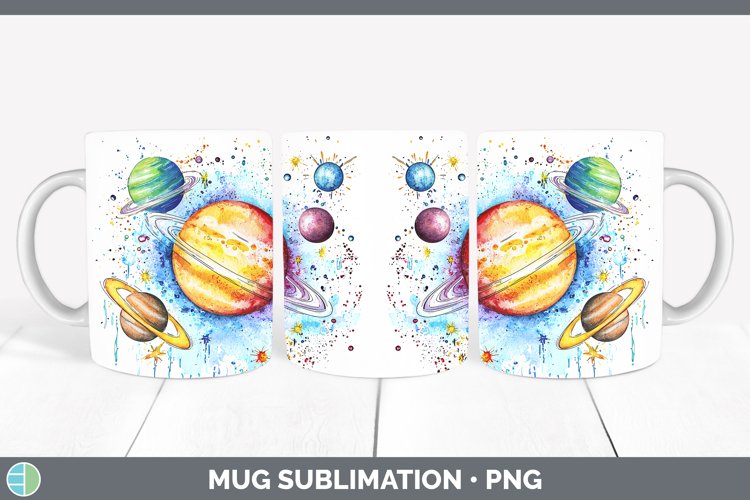 GorgeousWatercolor Splash Toy Mug Wrap design.