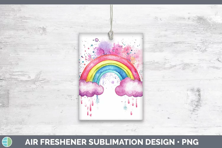 Watercolor Splash Toy Rainbow Air Freshener Sublimation Car