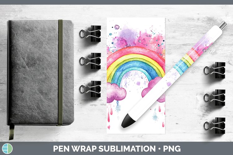 GorgeousWatercolor Splash Toy Pen Wrap design.