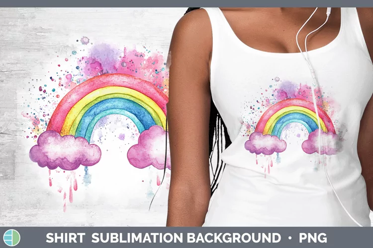 Watercolor Splash Toy Rainbow Shirt Sublimation Sublimation
