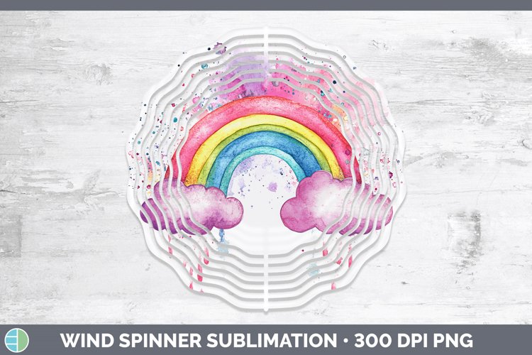 GorgeousWatercolor Splash Toy Wind Spinner design.