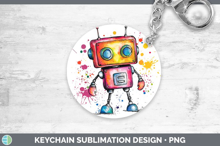 GorgeousWatercolor Splash Toy Keychain design.