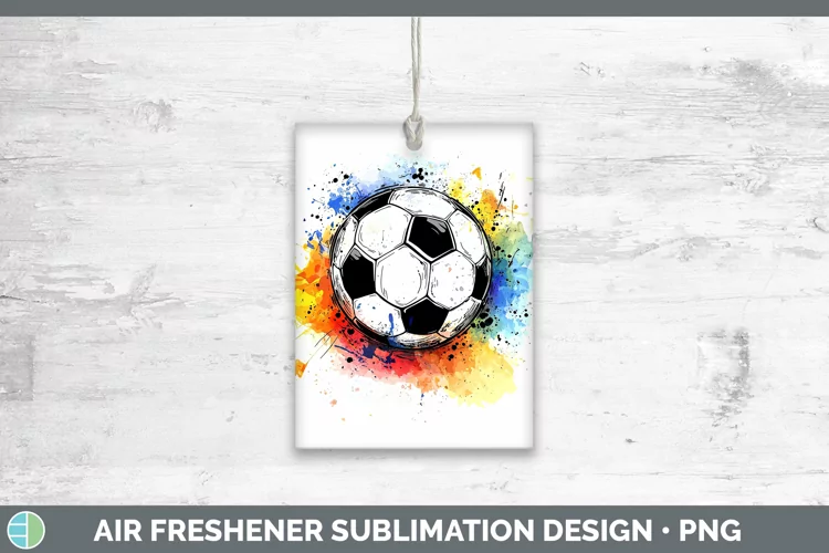 Watercolor Splash Toy Soccer Air Freshener Sublimation Car F