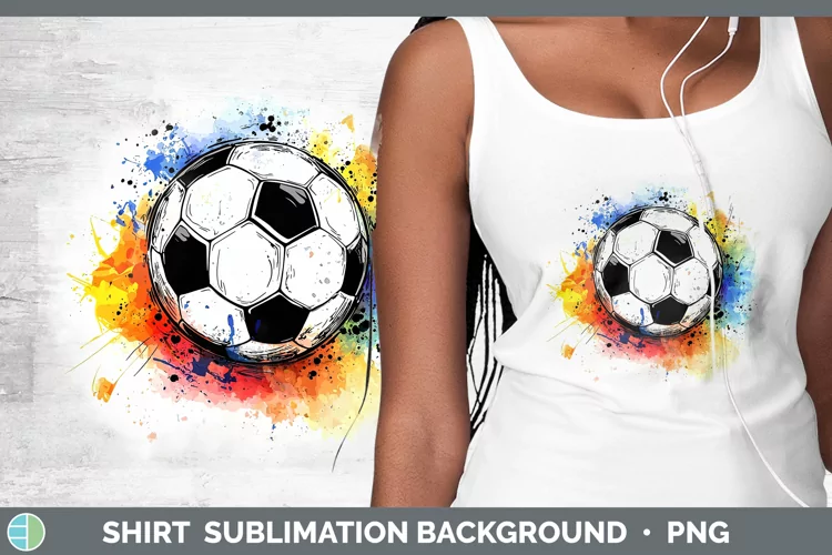 Watercolor Splash Toy Soccer Shirt Sublimation Sublimation B