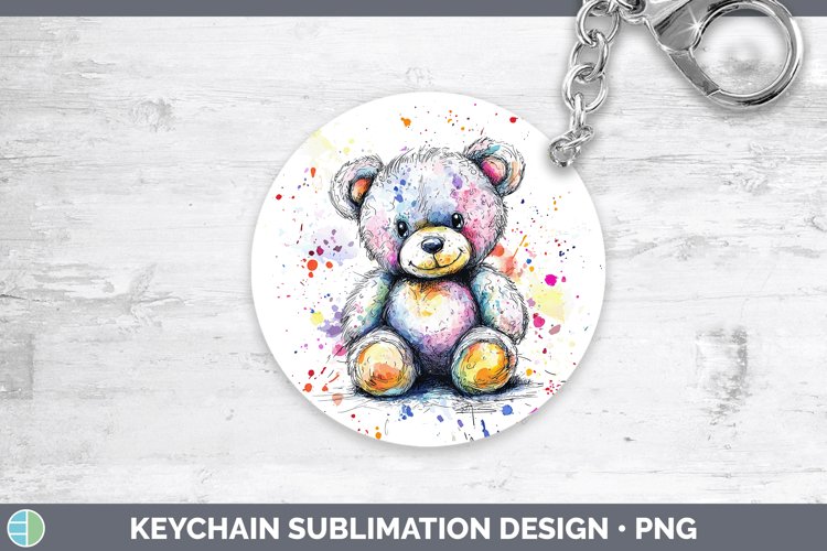 GorgeousWatercolor Splash Toy Keychain design.