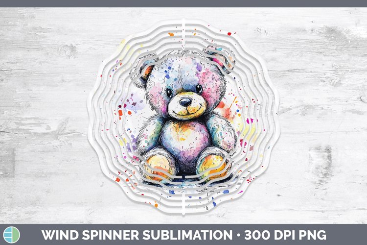 GorgeousWatercolor Splash Toy Wind Spinner design.