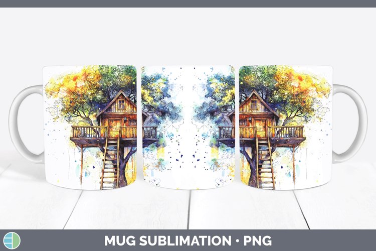 GorgeousWatercolor Splash Toy Mug Wrap design.