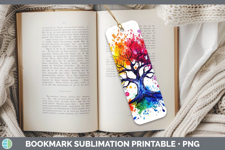 GorgeousWatercolor Splash Bookmark design.