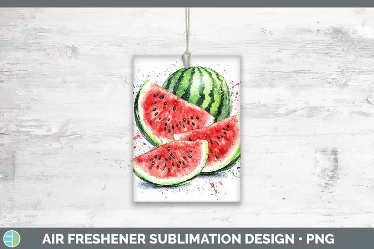 Watercolor Splash Watermelon Air Freshener Sublimation Car F