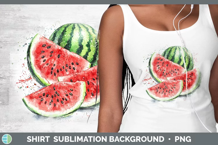 Watercolor Splash Watermelon Shirt Sublimation Sublimation B