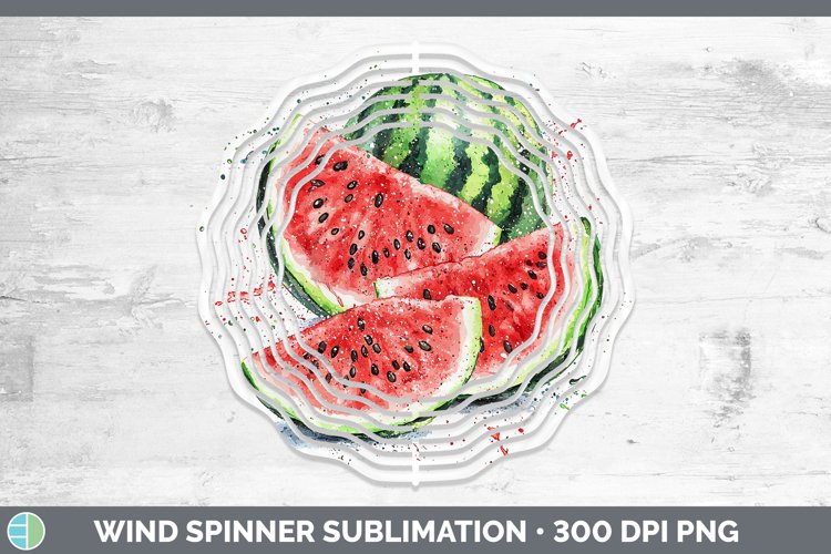 Watercolor Splash Watermelon Wind Spinner Sublimation Spinne