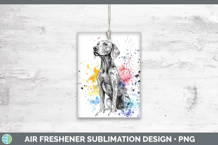 Watercolor Splash Weimaraner Air Freshener Sublimation Car F