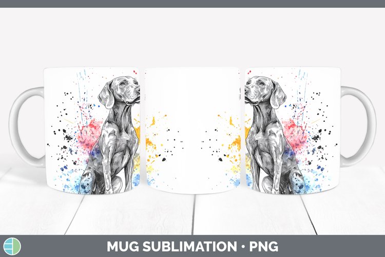 GorgeousWatercolor Splash Mug Wrap design.