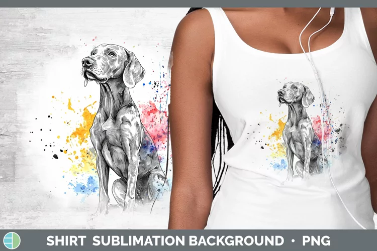 Watercolor Splash Weimaraner Shirt Sublimation Sublimation B