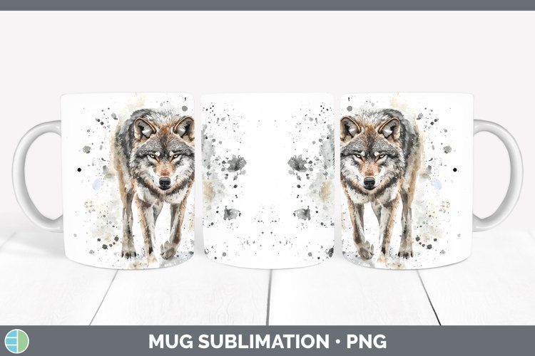 GorgeousWatercolor Splash Mug Wrap design.