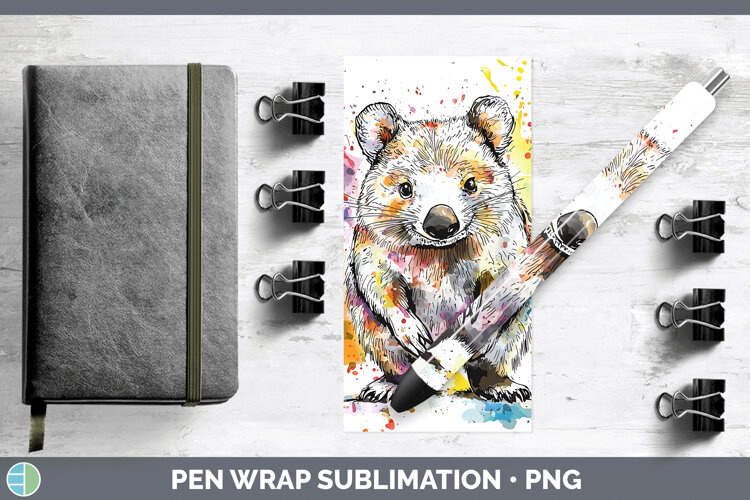 GorgeousWatercolor Splash Pen Wrap design.