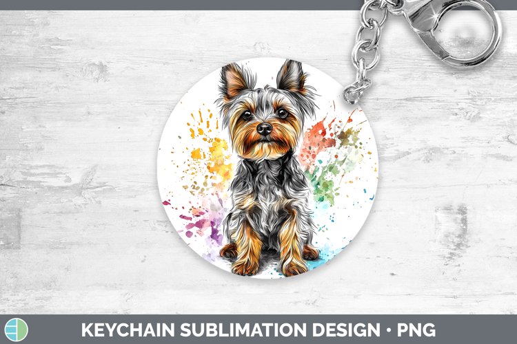 GorgeousWatercolor Splash Keychain design.