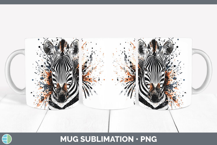 GorgeousWatercolor Splash Mug Wrap design.