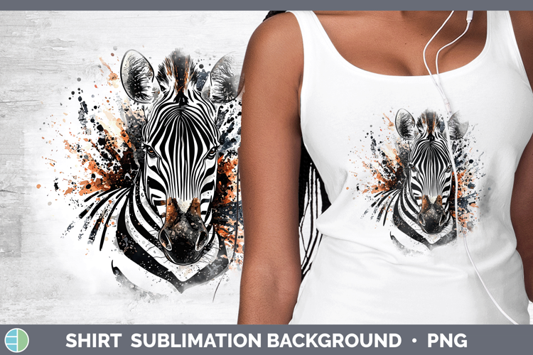 Watercolor Splash Zebra Shirt Sublimation Sublimation Backgr