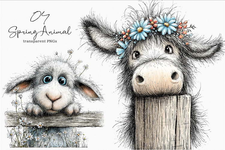 Watercolor Spring Animal Clipart