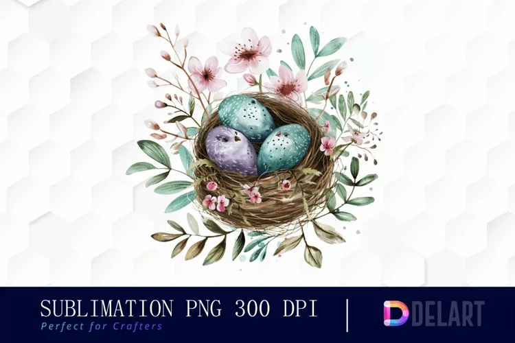 Spring Bird Nest Graphics Clipart