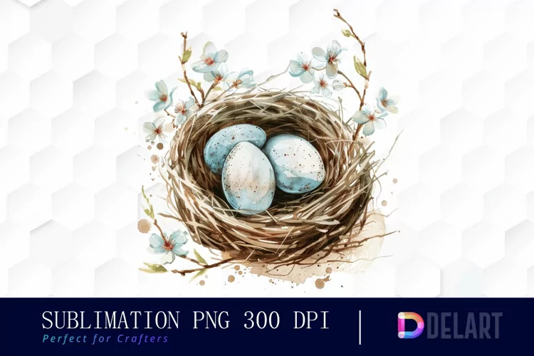Spring Bird Nest Graphics Clipart