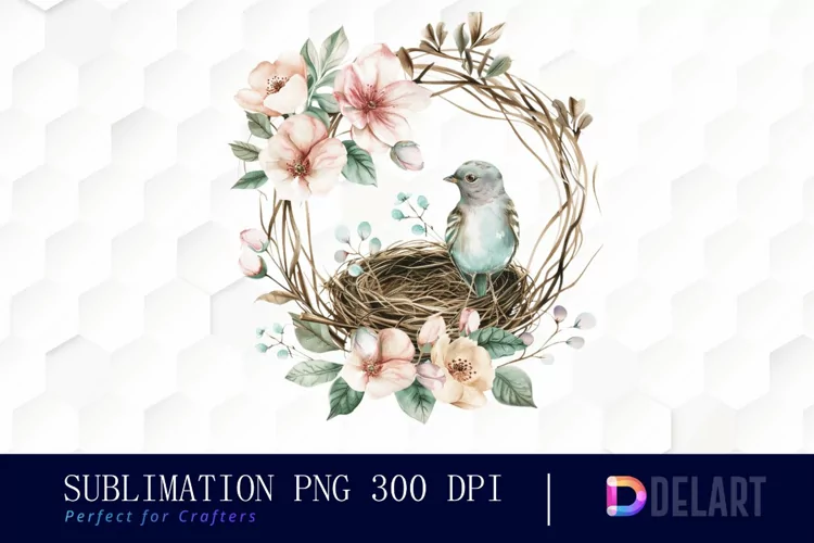 Spring Bird Nest Graphics Clipart
