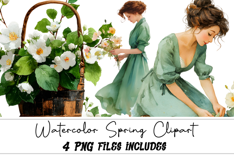 Watercolor Spring Clipart