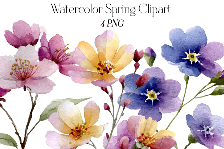 Watercolor Spring Clipart