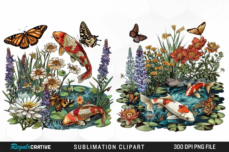 Watercolor Spring Garden Collection Clipart