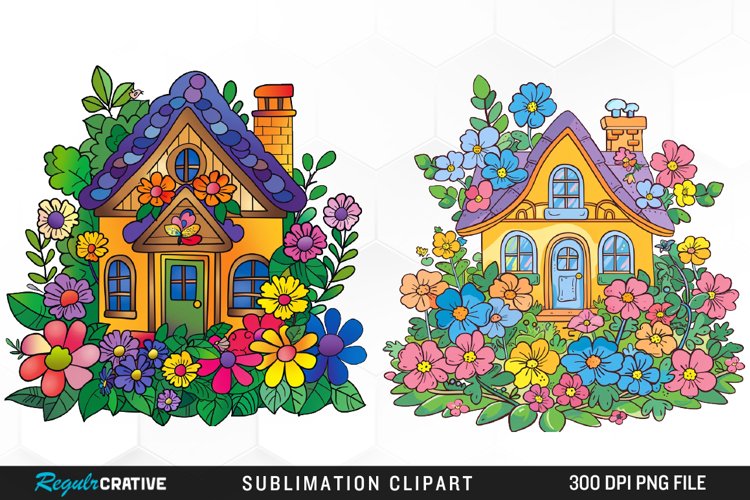 Watercolor Spring Garden Collection Clipart