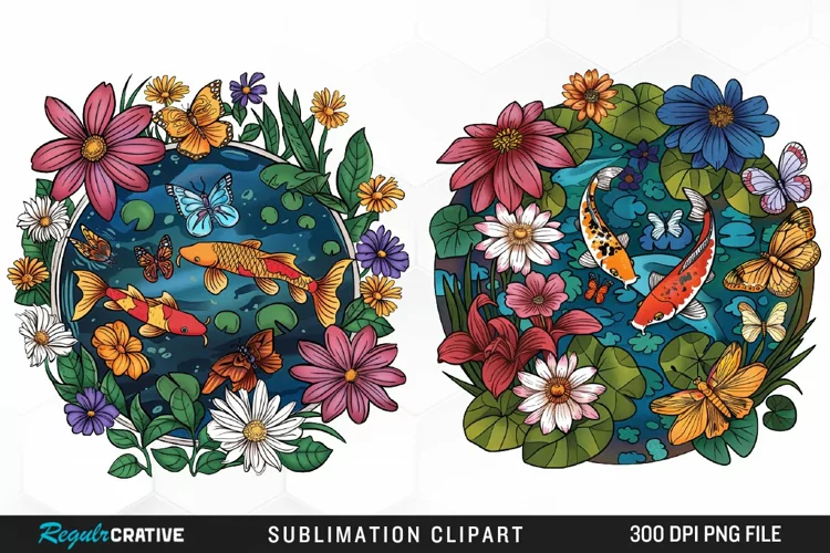 Watercolor Spring Garden Collection Art Clipart