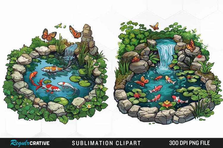 Watercolor Spring Garden Collection Art Clipart