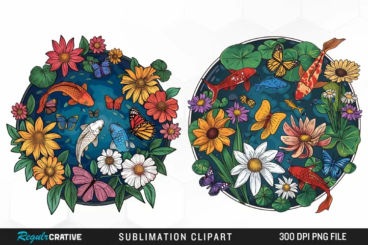 Watercolor Spring Garden Collection Art Clipart