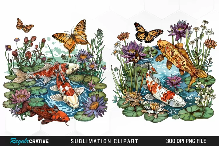 Watercolor Spring Garden Collection Art Clipart