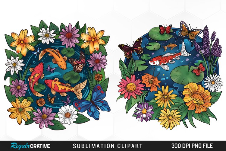 Watercolor Spring Garden Collection Clipart
