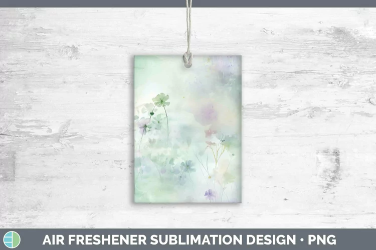 Watercolor Spring Green Air Freshener Sublimation Car Freshe