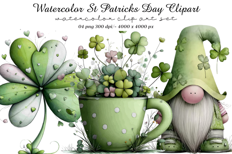 Watercolor St Patricks Day Clipart