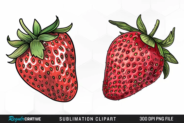 Watercolor Strawberry Artwork Clipart