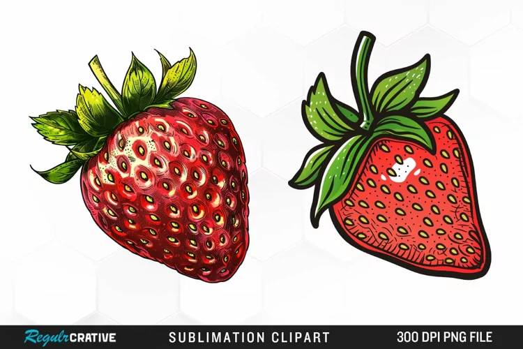 Watercolor Strawberry Artwork Clipart