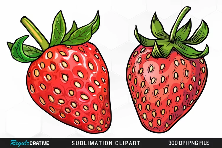 Watercolor Strawberry Artwork Clipart