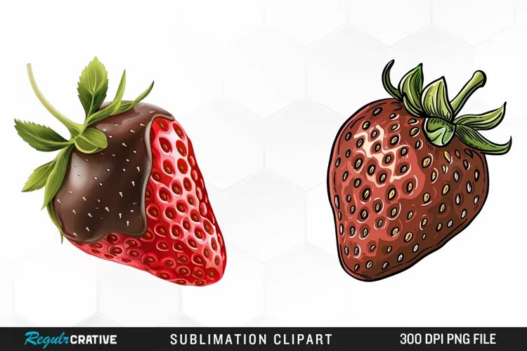Watercolor Strawberry Artwork Clipart