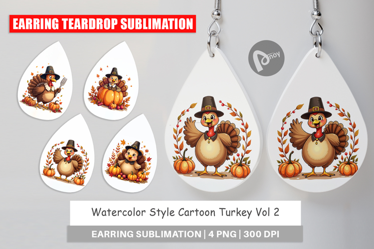 Cartoon Turkey Earring