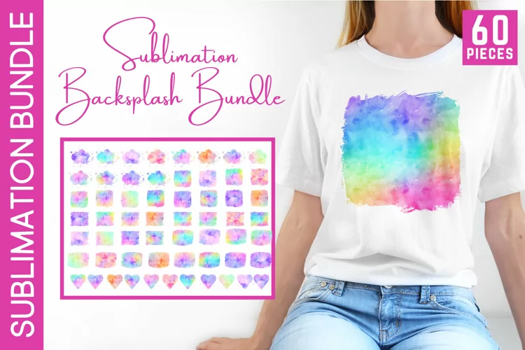 60 Watercolor Backsplash Sublimation Backgrounds