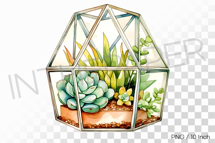 Watercolor Plant Png Image 13