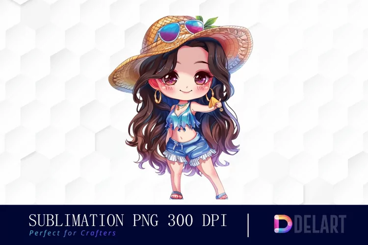Summer Chibi Doll Graphics Clipart