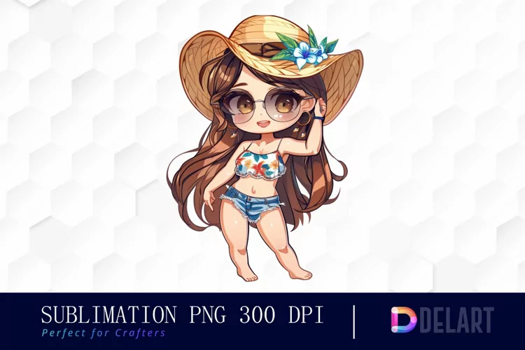 Summer Chibi Doll Graphics Clipart